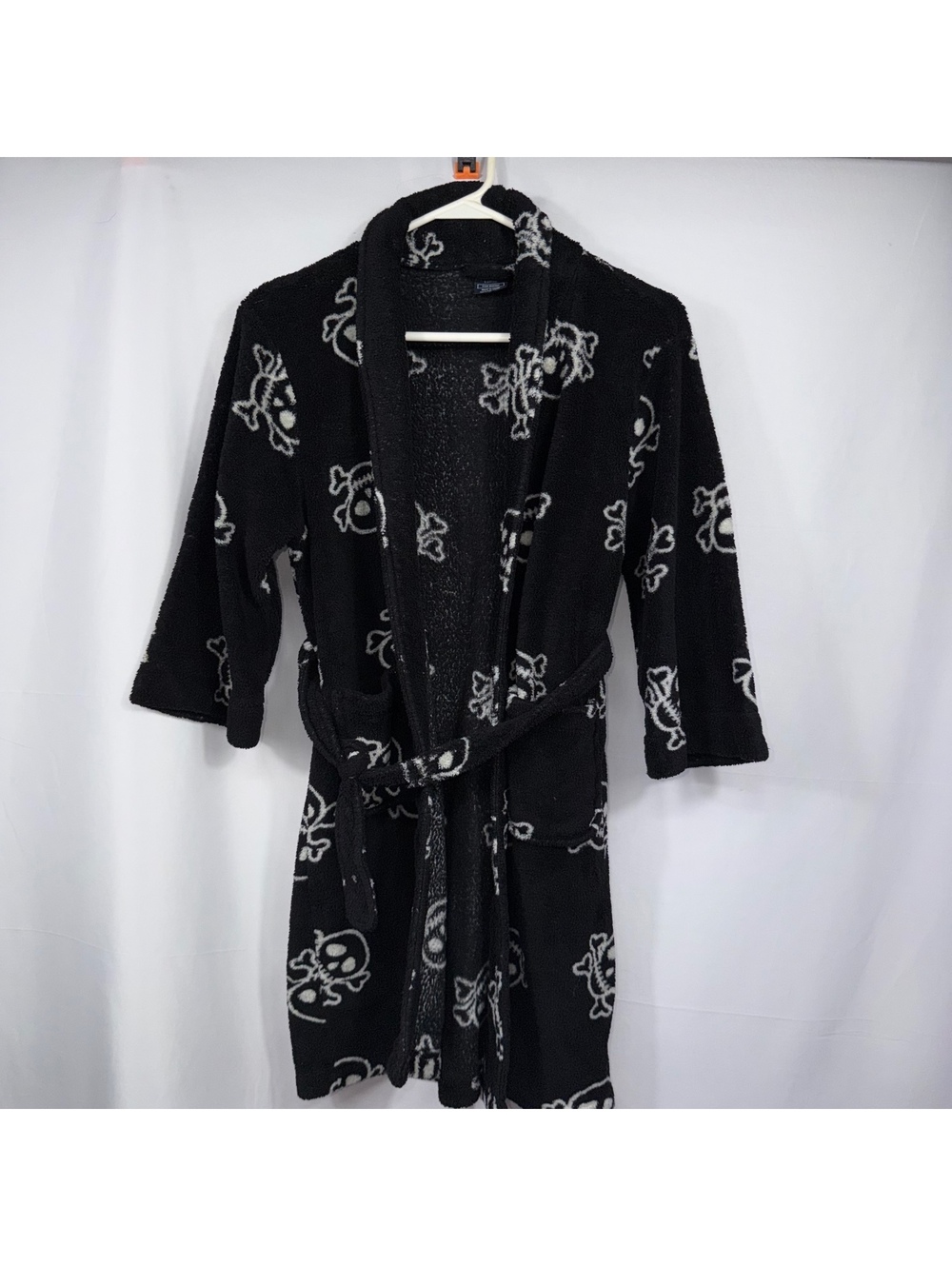 Faded Glory Boys Skull Fleece Robe Size L 10/12